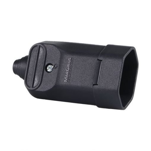 Plugue Prolongador Fêmea 10A Margirius Preto 2P+T – Tomada Elétrica de Qualidade