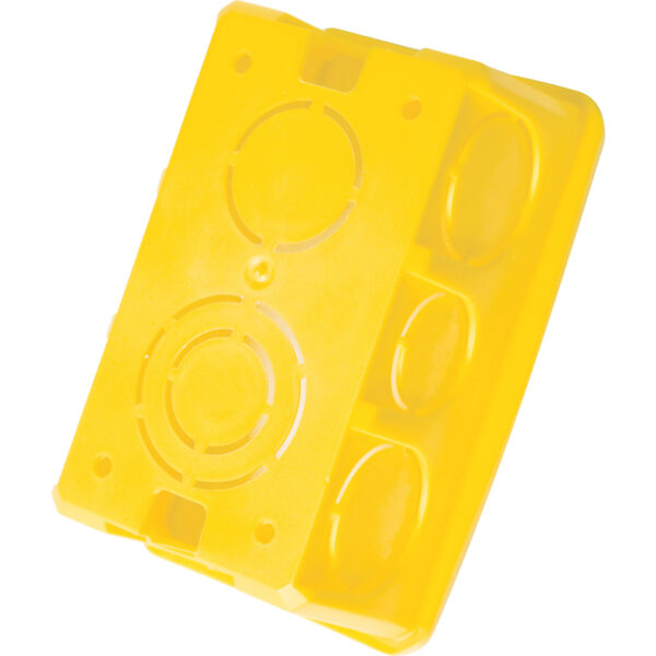 Caixa de Luz 4x2 Embutir Tramontina Amarela para Alvenaria – 57500/044