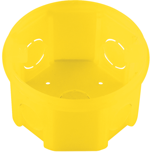 Caixa de Embutir Octogonal 3x3 Tramontina Amarela para Alvenaria – Ref. 57500/043