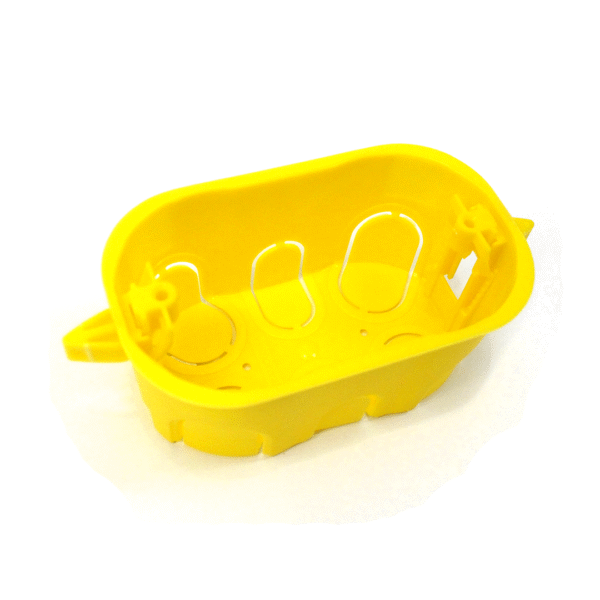 Caixa de Luz 4x2 para Drywall Tramontina Embutir em Gesso Amarela – 57500/071