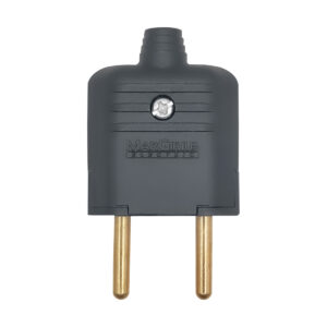 Pino Plugue Macho Margirius 10A 2P 180° Preto – Tomada Elétrica 2 Polos