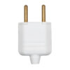 Pino Plugue Macho Margirius 10A Branco 2 Polos 180° Tomada Elétrica 2P Bivolt