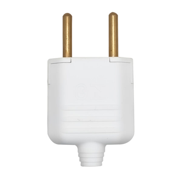 Pino Plugue Macho Margirius 10A Branco 2 Polos 180° Tomada Elétrica 2P Bivolt