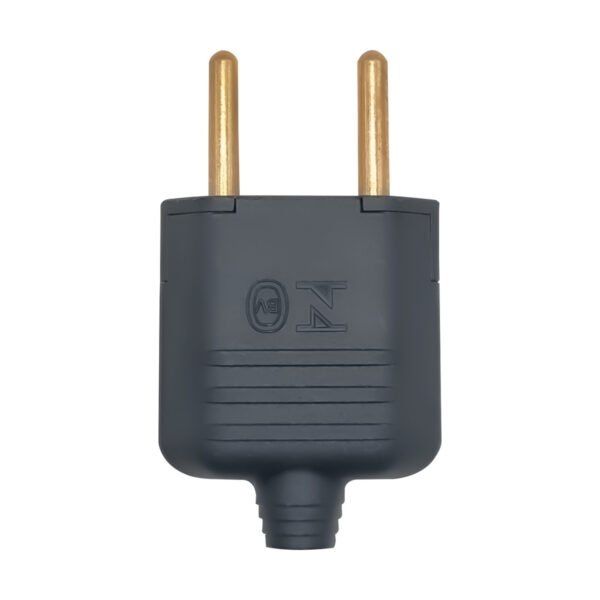 Pino Plugue Macho Margirius 10A 2P 180° Preto – Tomada Elétrica 2 Polos