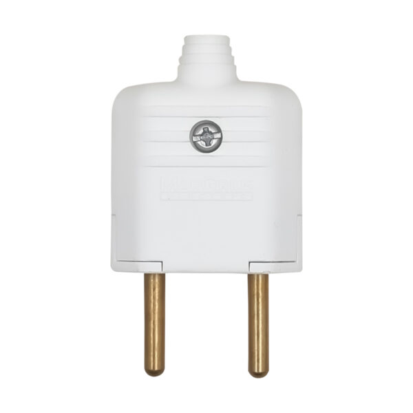 Pino Plugue Macho Margirius 10A Branco 2 Polos 180° Tomada Elétrica 2P Bivolt
