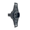 Tomada Redonda Embutir 2P+T 10A Preta Com Haste Blux