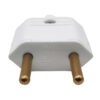 Pino Plugue Macho Margirius 10A Branco 2 Polos 180° Tomada Elétrica 2P Bivolt