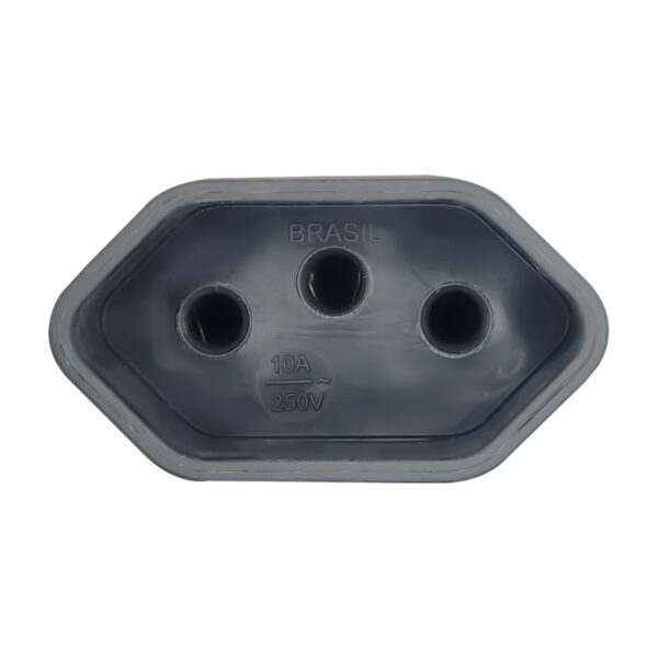 Plugue Prolongador Fêmea 10A Margirius Preto 2P+T – Tomada Elétrica de Qualidade