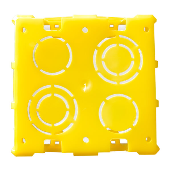 Caixa de Luz 4x4 Embutir Amarela para Alvenaria