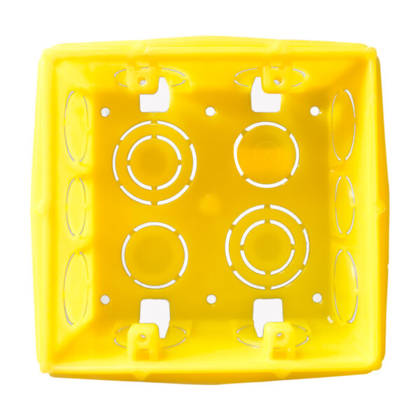 Caixa de Luz 4x4 Embutir Amarela para Alvenaria