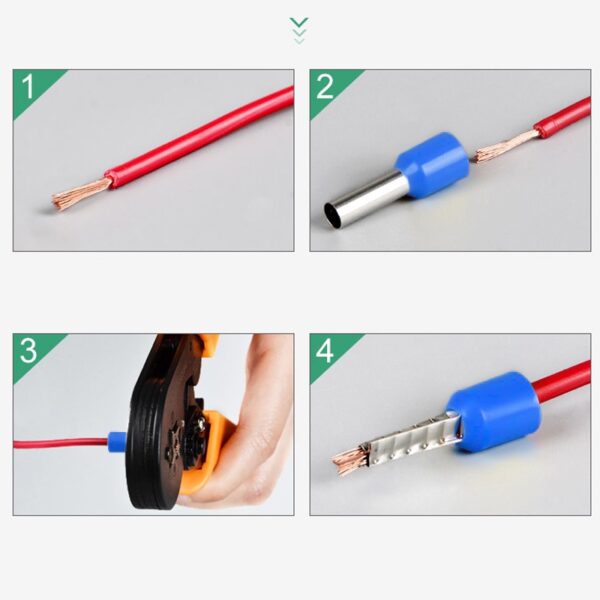 Terminal Tubular 16mm Azul Ilhós Simples Pré-Isolado Conexão Elétrica