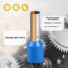 Terminal Tubular 16mm Azul Ilhós Simples Pré-Isolado Conexão Elétrica