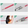 Terminal Tubular 4mm Cinza Ilhós Simples Pré-Isolado Conexão Elétrica