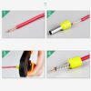 Terminal Tubular 25mm Amarelo Ilhós Simples Pré-Isolado Conexão Elétrica