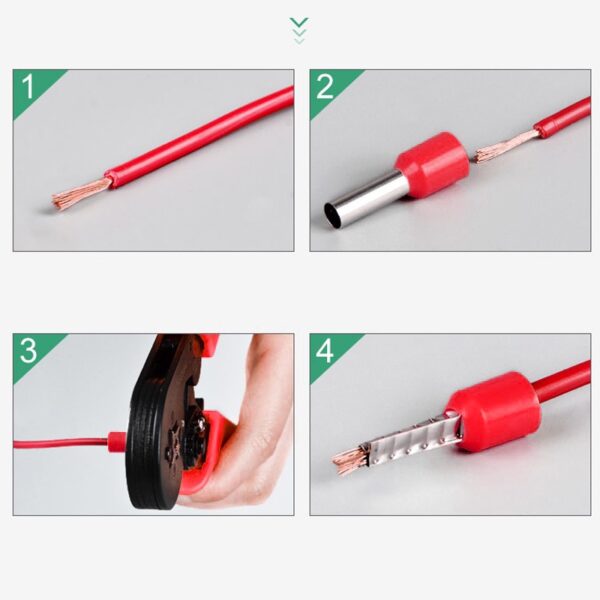 Terminal Tubular 10mm Vermelho Ilhós Simples Pré-Isolado Conexão Elétrica