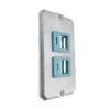 Tampa Espelho 2 Postos Tomada RJ45 Para Condulete 3/4" Tramontina