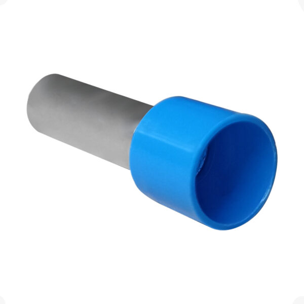 Terminal Tubular 2,5mm Azul Ilhós Simples Pré-Isolado Elétrico