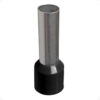 Terminal Tubular 1,5mm Preto Ilhós Simples Pré-Isolado para Fio Elétrico