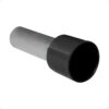 Terminal Tubular 1,5mm Preto Ilhós Simples Pré-Isolado para Fio Elétrico
