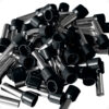 Terminal Tubular 1,5mm Preto Ilhós Simples Pré-Isolado para Fio Elétrico