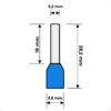 Terminal Tubular 16mm Azul Ilhós Simples Pré-Isolado Conexão Elétrica