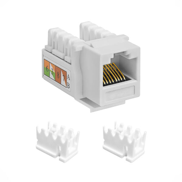 Tomada Keystone RJ45 Cat5e Fêmea – Conector Rede Internet Padrão