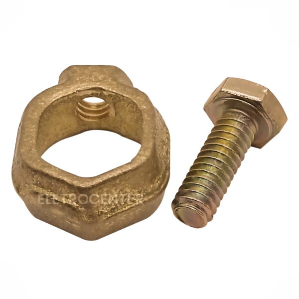 Grampo Conector de Aterramento 1/2” e 5/8” com Parafuso – Alta Fixação e Segurança