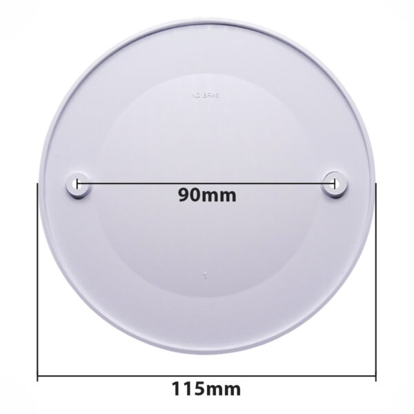 Tampa Cega Redonda 4" para Teto – Placa de Acabamento para Caixinha de Luz