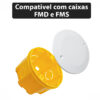 Tampa Cega Redonda 4" para Teto – Placa de Acabamento para Caixinha de Luz