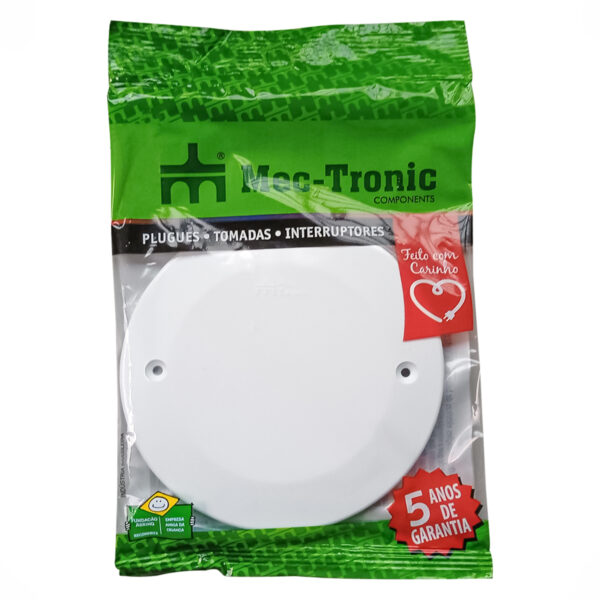 Tampa Cega Redonda 4" para Teto – Placa de Acabamento para Caixinha de Luz