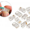100 Conector Rede Internet Macho RJ45 UTP Cat6