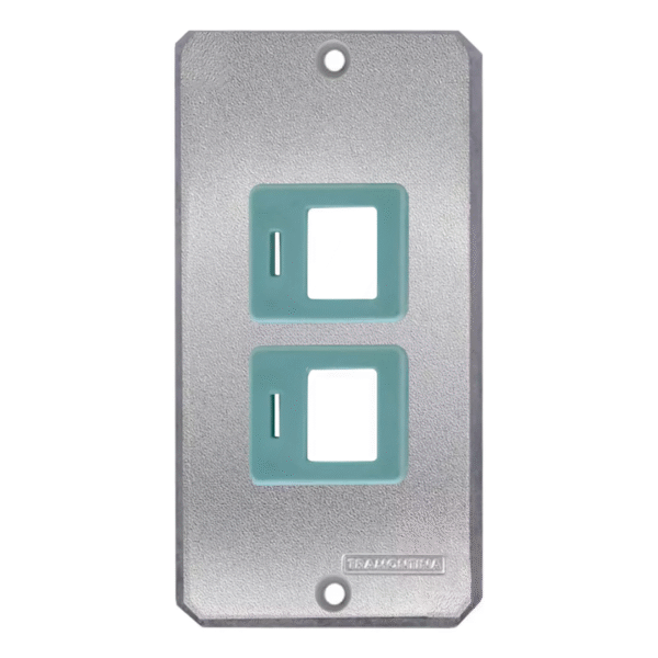 Tampa Espelho 2 Postos Tomada RJ45 Para Condulete 3/4" Tramontina