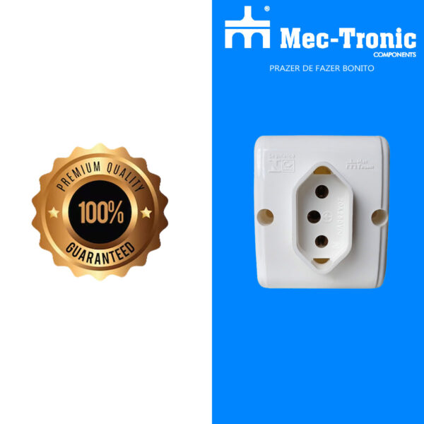 Tomada de Sobrepor Externa 20A 2P+T Mec-Tronic – Resistente e Segura