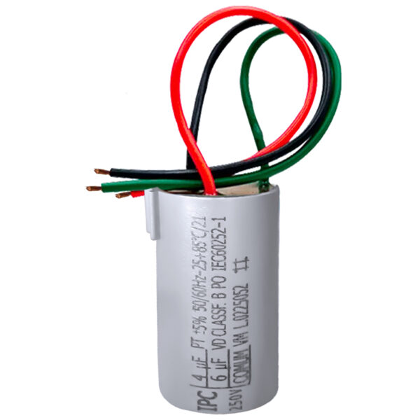 Capacitor para Motor Ventilador 3 Fios 4+6uF 250V