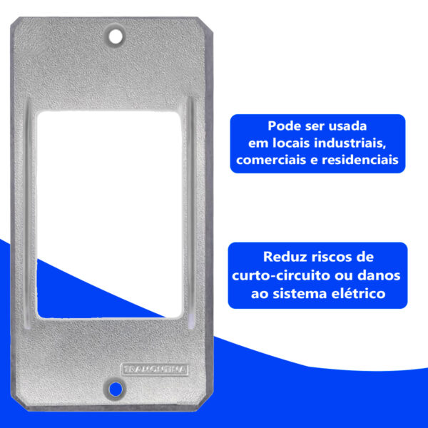 Tampa Espelho Modular 3 Postos Para Condulete 3/4" Tramontina