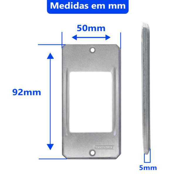 Tampa Espelho Modular 3 Postos Para Condulete 3/4" Tramontina