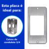 Tampa Espelho Modular 3 Postos Para Condulete 3/4" Tramontina