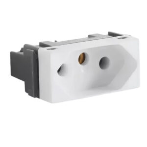 Tomada Modular 2P+T 20A Branca – Segurança e Qualidade Profissional