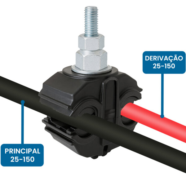 Conector CDP Perfurante 25-150mm² Derivação 25-150mm²