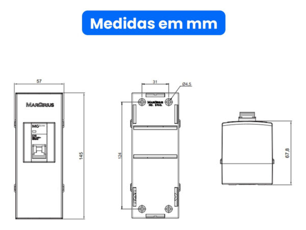 Caixa de Disjuntor Margirius 2 Posições – Suporte Versátil para Instalações Elétricas