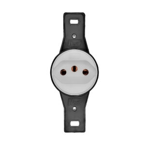 Tomada 20A Redonda 2P+T Branca Blux – Para Forno Elétrico, Ar-Condicionado e Mais