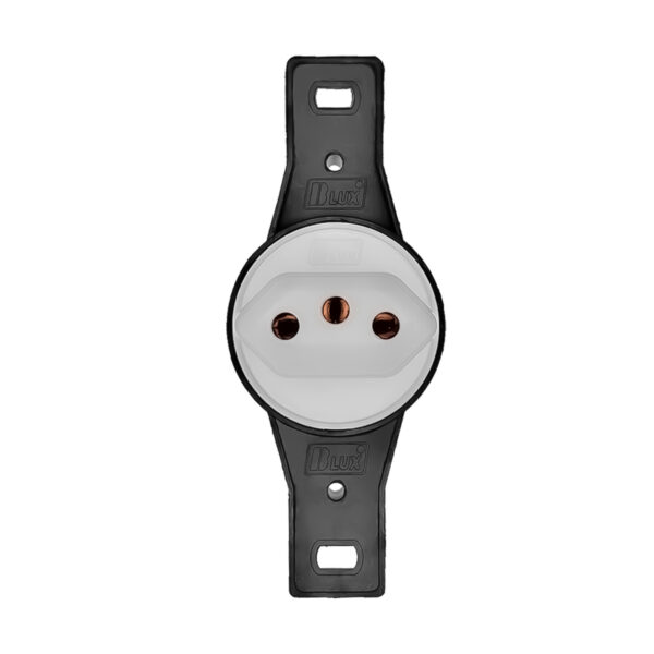 Tomada 20A Redonda 2P+T Branca Blux – Para Forno Elétrico, Ar-Condicionado e Mais