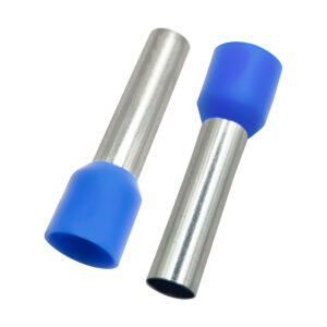 Terminal Tubular 2,5mm Azul Ilhós Simples Pré-Isolado Elétrico