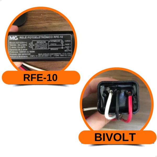 Relé Fotoeletrônico Compacto 500W RFE-10 Bivolt MarGirius