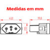 Módulo Tomada 20A 250V Vermelha Linha Petra 39259 Mec-Tronic