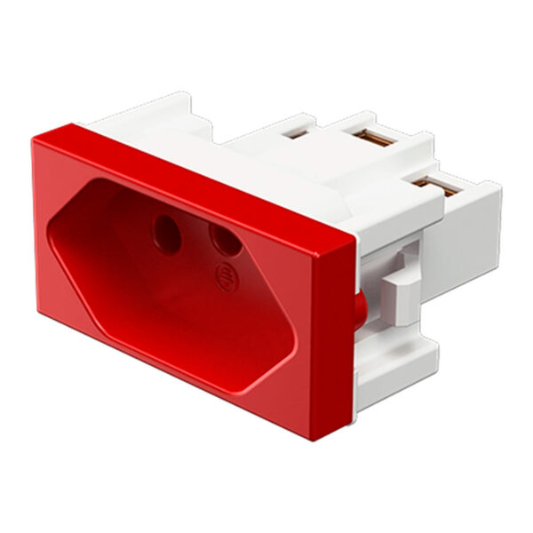 Módulo Tomada 20A 250V Vermelha Linha Petra 39259 Mec-Tronic
