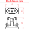 Módulo Tomada 20A 250V Branca 39017 Linha Petra Mec-Tronic