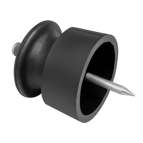 50 Unidades Isolador Roldana Média 30x30 Preta com Prego