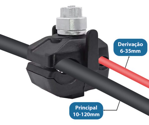 mci-cpp002-1040-conector-derivacao-perfurante-vampiro-morcego-piranha-piercing-emenda-rapida-ligacao-energia-eletrica-instalacao-cabos-6-10-16-25-35-50-70-95-120 Conector Perfurante 10-120mm² Derivação 6-35mm² CPP002 MCI