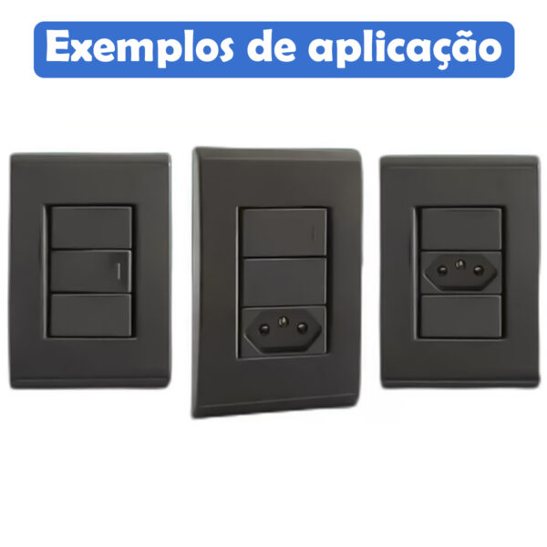 Módulo Tampo Cego Termoplástico Grafite 57215/090